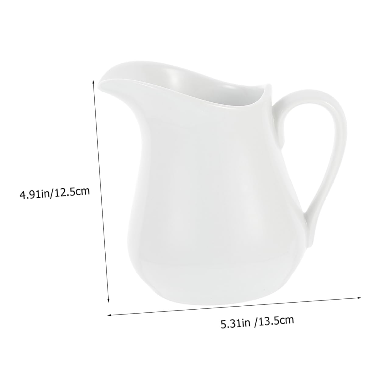 Alipis Sleek Smooth Ceramic Milk Cup 450ml Creamer Pitcher Handle for Baby Essentials Home/restaurant Use