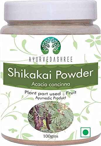 AYURVEDASHREE Shikakai Powder 100 Gm | Acacia concinna Fruit Pods Powder | Natural Hair Cleanser & Conditioner | Vegan | Non GMO | Vegan