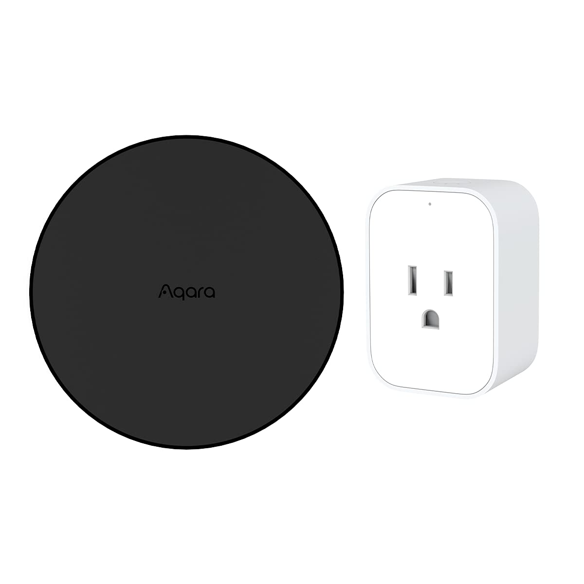Aqara Smart Plug Plus Aqara Hub M2 Zigbee with Energy Monitoring Overload Protection Scheduling and Voice Control Compatible