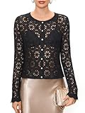 【Vintage-Inspired Crochet Artistry】This crochet cardigan sweaters for women features an intricate circular knit pattern, meticulously crafted to emulate delicate hand-crochet details. Featuring ribbed cuffs, a crew neck, and an open-front design with...