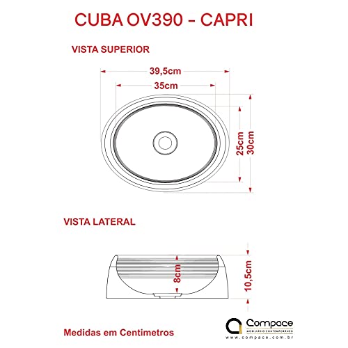 Kit Cuba OV39 C/Válvula Click Botão 1''B (2,6cm), Compace, Vermelho