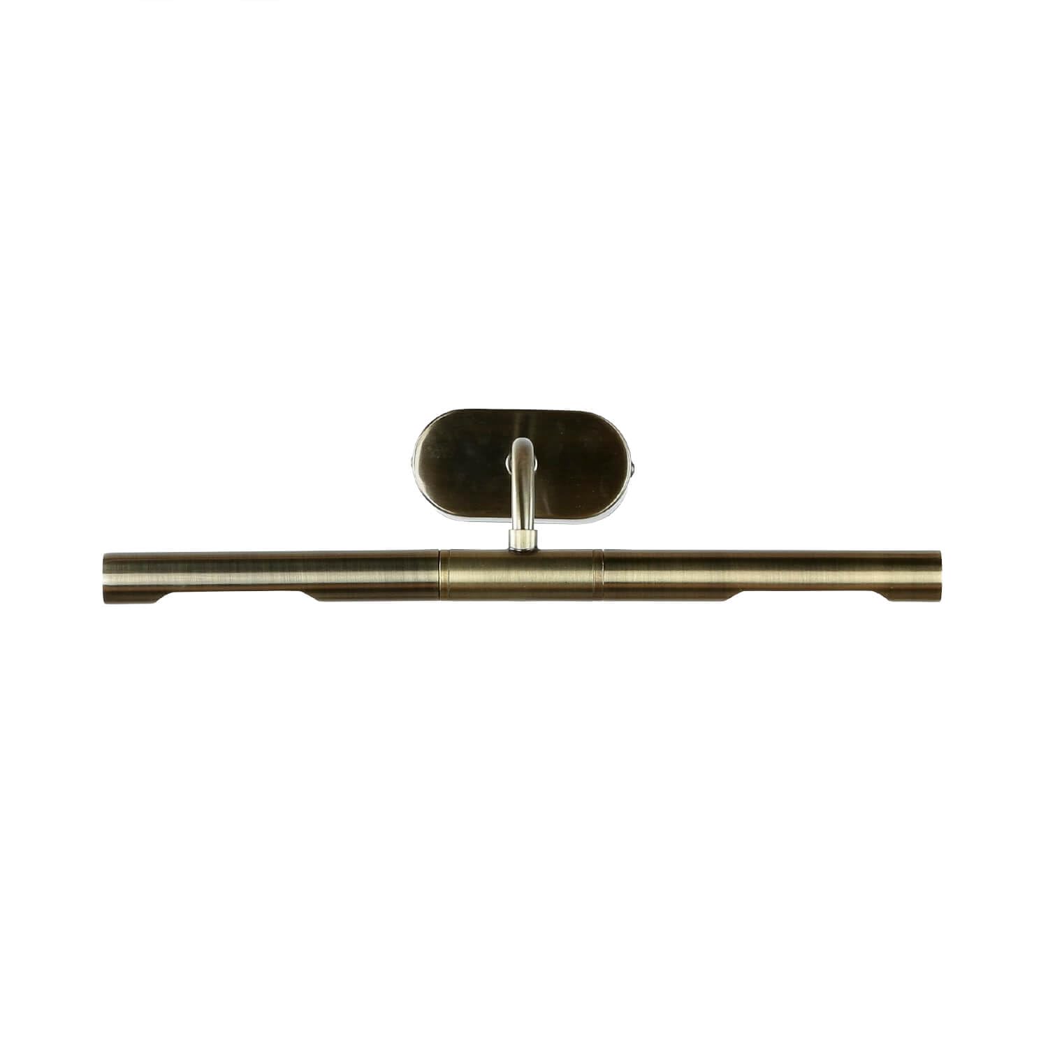 Licht-Erlebnisse Bilderleuchte verstellbar in Messing Antik 29,5 cm lang 2-flammig G9 Metall Jugendstil Bilderlampe Wohnzimmer Spiegelleuchte Bad