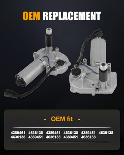 Image of ROADFAR Rear Windshield Wiper Motor Replacement for 1991-1995 for Dodge for Caravan,1991-1995 for Dodge for Grand Caravan 4389451,4636138,4389451,4636138,4389451 Wiper Motor 2 Pins