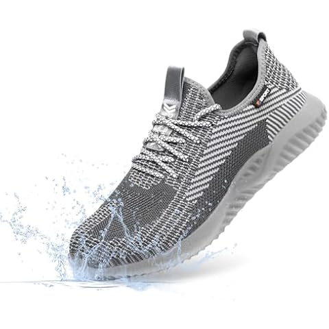 Furuian Waterproof Steel Toe Shoes for Men Comfortable Safety Shoes Non Slip Steel Toe Sneakers Warehouse Industry Contstruction Mens Work Shoes Cover
