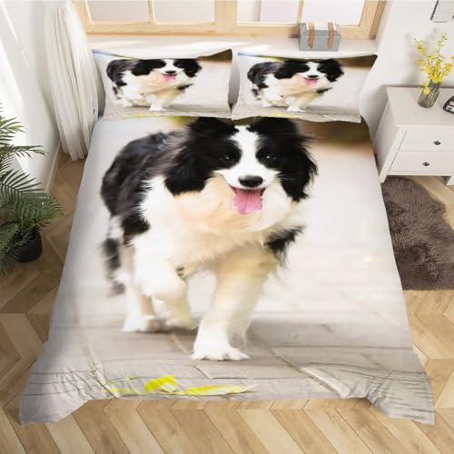 Ensemble de literie 3 pièces Berger Allemand housse de couette 220x240 et taies d'oreiller - 3