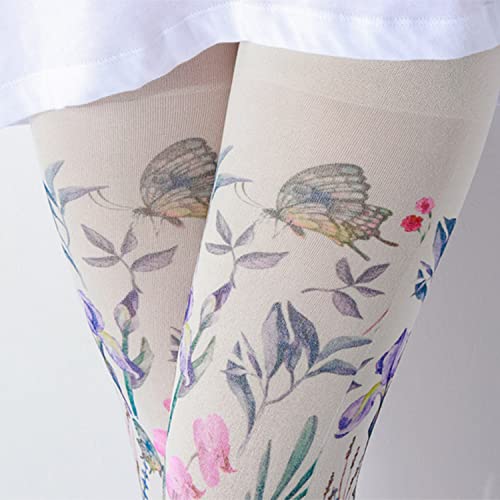 Image of Sahabowi Women Tights, Opaque High Waist Pantyhose, Vintage Control Top Stockings