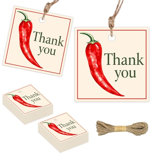 Étiquettes de remerciement piment pour anniversaire mexicain et Cinco De Mayo x50
