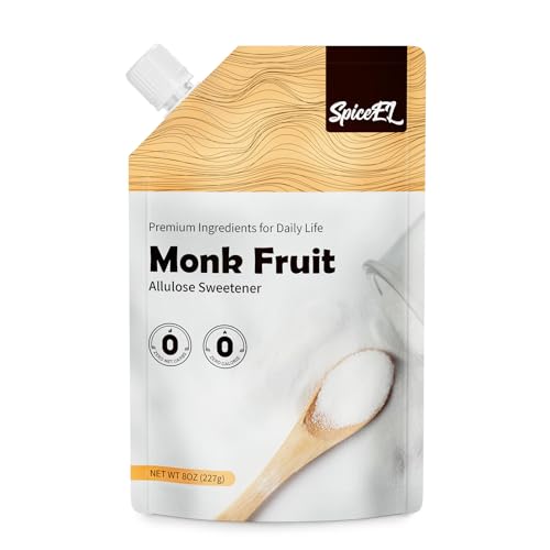 SPICEEL Monk Fruit Sweetener with Allulose - White Sugar Substitute,