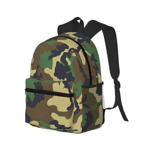 Sac à dos imprimé camouflage vert léger pour éviter la fatigue du dos - 2