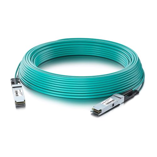 Image of 40G QSFP+ AOC Cable - 40GBASE Ethernet Active Optical Cable, QDR, MMF for Cisco QSFP-H40G-AOC3M, Supermicro CBL-QSFP+AOC-3M and Open Switch, 3-Meter