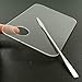 Mcduyant 2 Pcs Acrylic Makeup Palette Makeup Mixing Tray with Makeup Spatula for Beauty Salon Color Cream Liquid Foundation Mixing Palette (Rectangular)