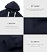 JMIERR Mens Hoodies Weighted Early Fall Fashion Casual V-gusset Neckline Sweatshirts Regular Fit Drawstring Pullover Shrits, US40(M), A Navy Blue