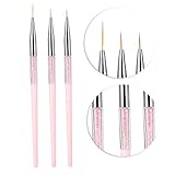 HURRISE Nail Art Pen, 3 Unids Nail Art Dotting Liner De Herramientas Juego De Herramientas Pincel Kolinsky For Kits De...