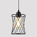 pendant lights kitchen island,Pendant Light Fixtures, Farmhouse Kitchen Island Light Fixture, Industrial Hanging Pendant Lighting , Black Metal Cage Pendant Ceiling Lamp, Bar, Sink, Adjustable