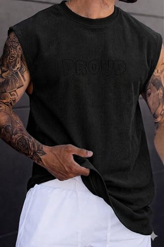 Image of RodZen Mens Polyester Tank Tops Sleeveless Round Neck T-Shirt for Gym, Running and Outdoor