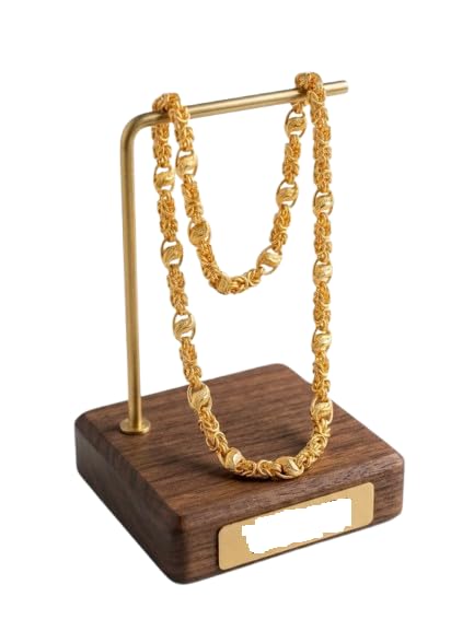 Angel Daniel's 19 inch short Men's Luxury Gold-Plated Chain Necklace, Twisted Rope Design, Fashion Statement Jewellery-image-23