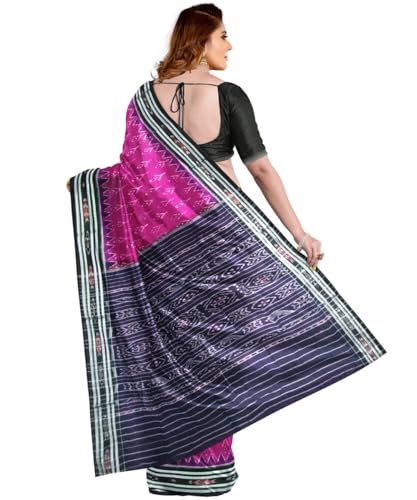 Image of Nuapatna Cotton Saree of Odisha Ikkat Orissa Traditional Handloom Sari | Bomkai | Pata | Nuapatana | sambalpuri saree | khandua patta sare | without Blouse S9