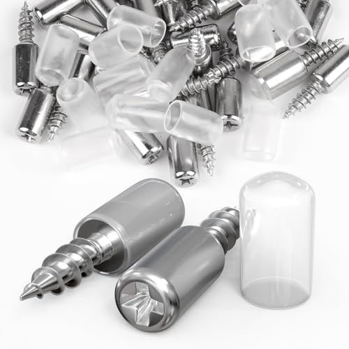 EFUTURETIME 120 stk. Regalbodenhalter ø7,3 mm mit Transparent...