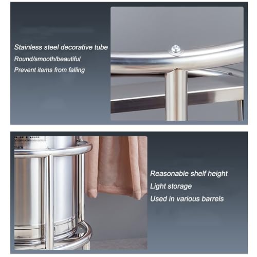Carretilla resistente para tambor con ruedas giratorias de acero inoxidable miniatura 4