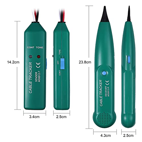 REKALRO Cable Tracker mit Akku, Kabelbruch Suchgerät Mähroboter, MS6812 Kabeltester zum Durchgang des Testschaltkreises, Leitungssuchgerät zum Auffinden von Netzwerkkabeln, Telefonleitungen und Kabeln
