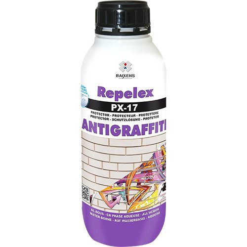 Imper PX-17 Repelex evita manchas de pintura persistentes en muros con el formato de 1 l