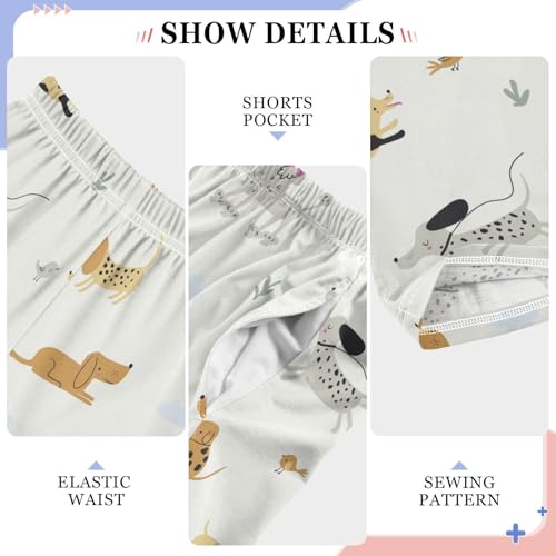 Boys' Pants Dogs Cute Animal Long Bottoms Jogger Pants Elastic Waist Trousers with Pockets S-XL4