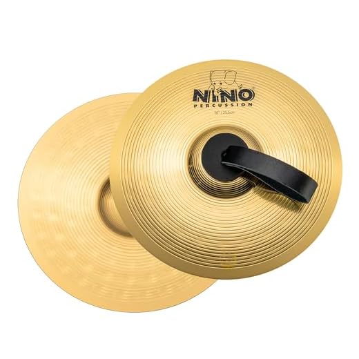 Brass Cymbals with Straps, Handheld 10" Pair — for Classroom Music