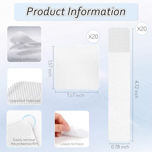 Image of Cable Management Under Desk, Znben Detachable Cable Straps Heavy Duty Hook and Loop Cable Ties Reusable 20 Pack White