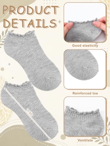 Image of Fourluoo 12 Pairs Women Ankle Socks