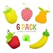 Colorful Assorted Baby Bath Sponge | 5 Soft Baby Sponge for Bathing and 1 Suction Cup Hook | Each Baby Sponge has Rope Attached | Great Bath Sponge for Kids!