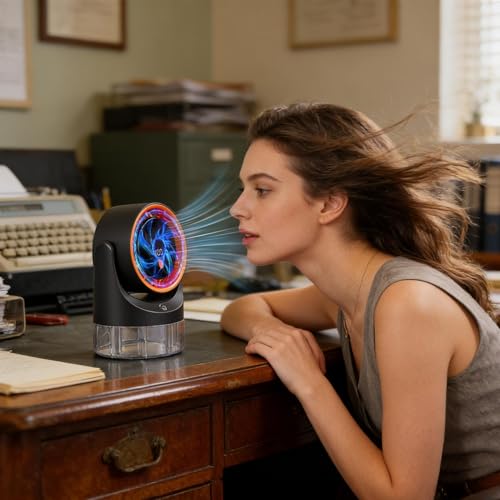 Ventilateur de Bureau Compact à 100 Vitesses avec Écran Numérique Tactile - 3