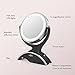 Makeup Mirror LED Lighted with 1X / 7X Magnification, Anjou Vanity Mirror Battery-Powered, Removable, Double Side, 360° Rotation for Countertop Cosmetic Makeup