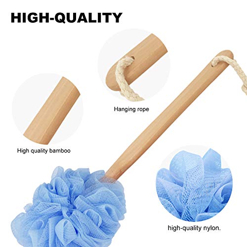 Rasdder Loofah On A Stick, Loofah Back Scrubber For Shower, Bath Sponge With Handle, Pe Soft Mesh Luffas, Exfoliating Luffa For Men And Women #TOP2