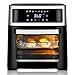 COSTWAY Horno de Aire 13 L, Freidora de Sire 8 en 1 con Pantalla Táctil y 8 Menús Preajustados, Temporizador Regulables, Freidora de Aire Cómoda para Asar Cocer Freír sin Aceite 1700 W