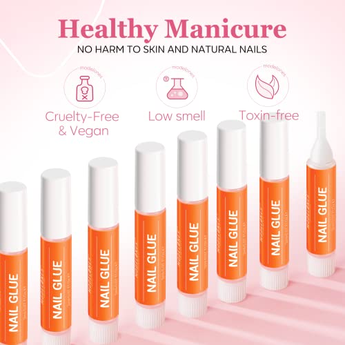 20Pcs Modelones Nail Glue For Acrylic Nails, 40G Large Capacity Professional Nail Bond False Nail Tips Glue For Broken Nails Adhesive Super Bond For Press On Nails Safey Non-Toxic Long Lasting #TOP7