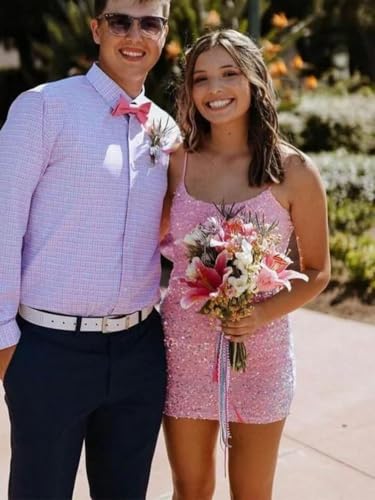 Sparkly Sequin Homecoming Dresses for Teens Short Tight Corset Prom Dress Spaghetti Strap Party Dress3