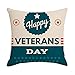 MaNMaNing Veterans Day Independence Day lniana poszewka na poduszkę, nadruk na poduszce, przytulanie na sofę, poszewka na poduszkę (D, One Size)
