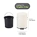 Bathroom Trash Can with Lid, Small Waste Basket for Home Bedroom, Retro Step Garbage Can with Soft Close, Vintage Office Trash Can, 5 Liter/ 1.3 Gallon, Glossy Cream White