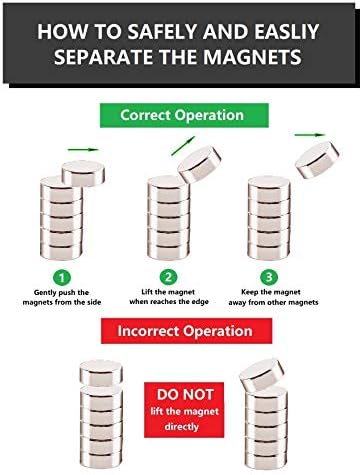 Magnetpro Neodymium Disc Magnet 10 KG Force 25 x 5 mm, Strong Countersunk Hole Rare Earth Magnets with Screws (Pack of 6)