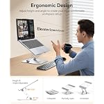 ORICO Ergonomic Laptop Stand for Desk, Height Adjustable Riser, ST11-Silver - Image 2