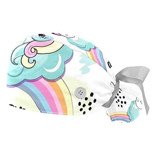 Chapeaux bouffants chat mignon et casquettes de travail ajustables multicolores JDEZ