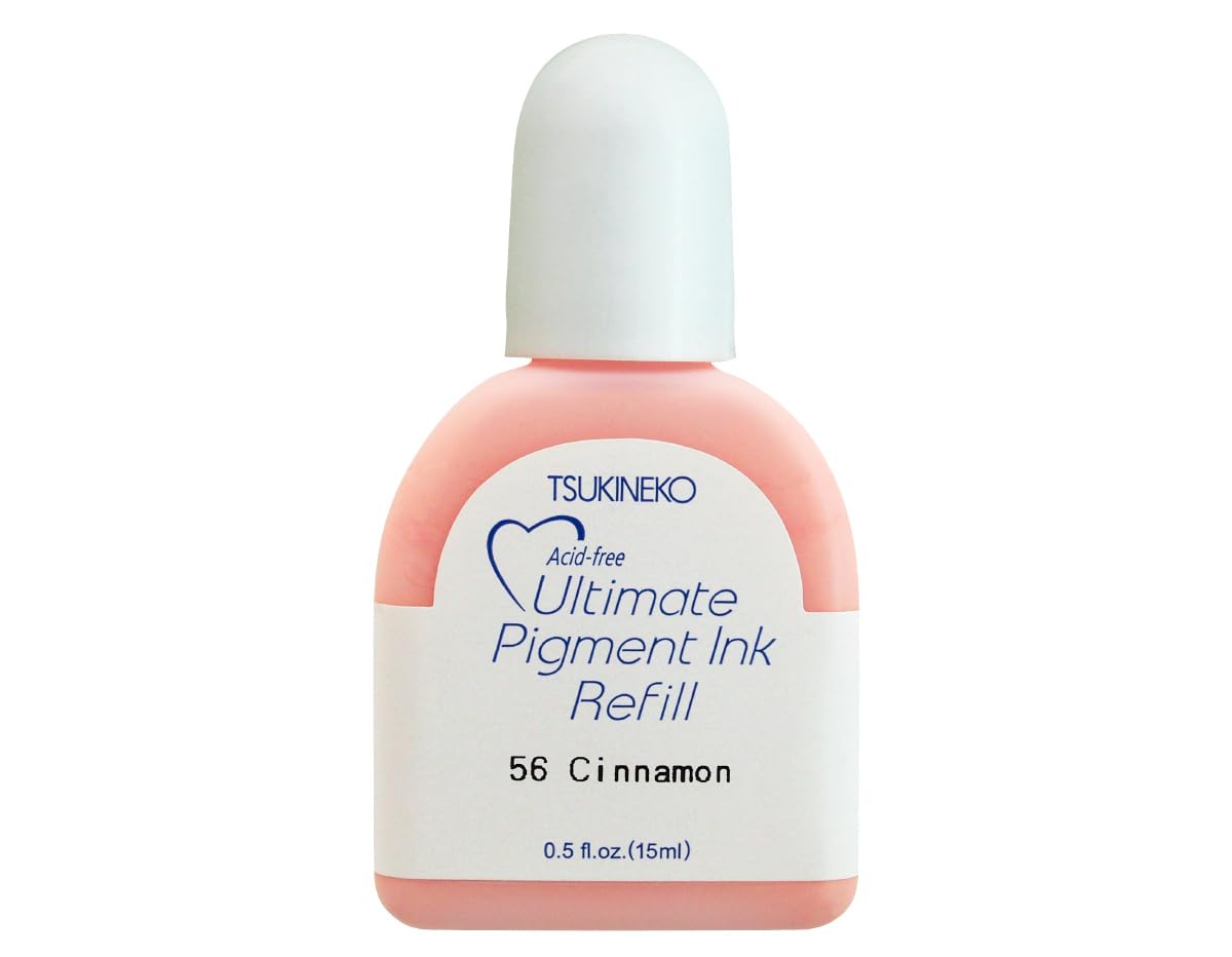Tsukineko VersaColor Ultimate Pigment - Inker Stamp Pad Ink - 15 ml - Cinnamon (Red) - Accessories Reinker for VersaColor Ink Pads