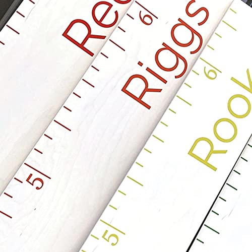 HEADWATERS STUDIO | Personalized Multicolor Wooden Height Growth Chart Ruler for Kids, Boys & Girls w 2 Sizes & Colors | Nursery Hanging Wall Decor, Baby Gift, Customized Measurement Chart - Image 7