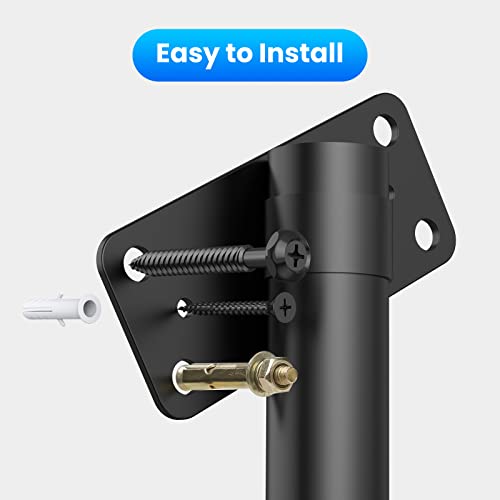Under Eave Satellite Mount - Ulna 1-1/4 Roof Antenna Mast Mount Bracket For Outdoor Tv Antennas Uhf/Vhf/Fm, Non Penetration, Access Point, Wifi Bridge Cpe, Weather Station #TOP3