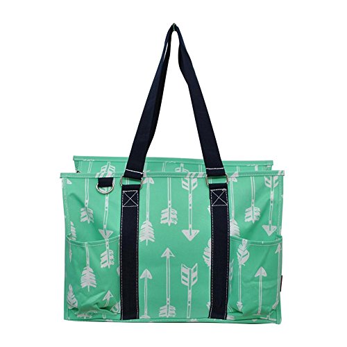 All Purpose Organizer Medium Utility Tote Bag 3 (Arrow Mint Green)