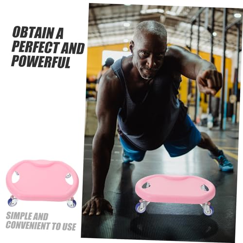 Ruedas de entrenamiento abdominal POPETPOP con placa y rodillos para musculos centrales 5