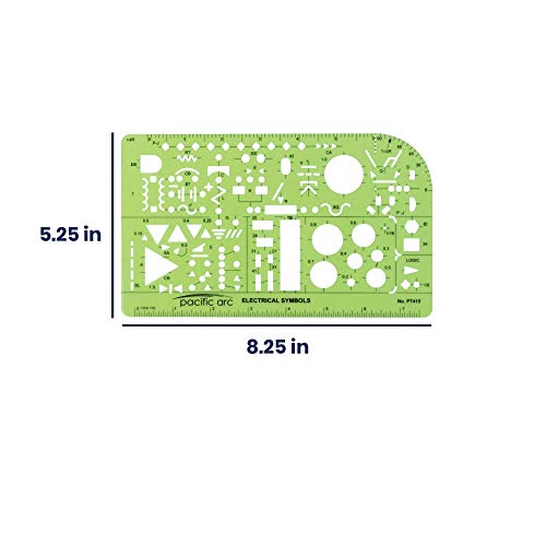 Image of Pacific Arc Template: Electrical Symbols, 135 Openings 5.25 inch x 8.25 inch