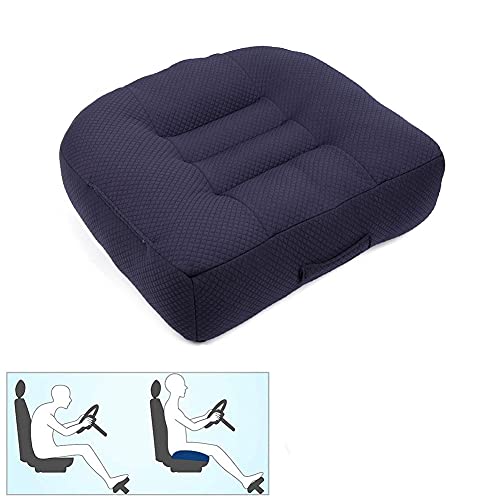 Srutirbo Car Booster Seat Cushion Heightening Height Boost Mat, Breathable Mesh Portable Car Seat Pad Angle Lift Seat for Car, Office,Home (Pure Navy)