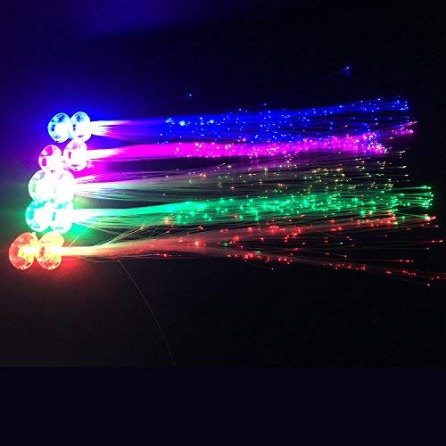 image for Acooe 30 Pack LED Lights Hair, Light-Up Fiber Optic LED Hair Barrettes