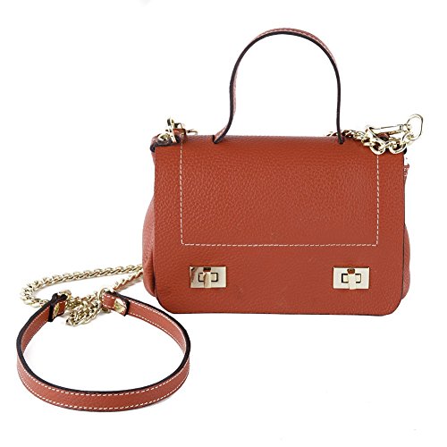 Sac à bandoulière Gio Rouge en cuir véritable Anna Cecere